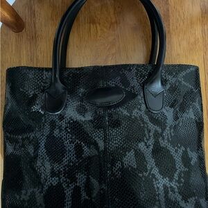 Black leather purse